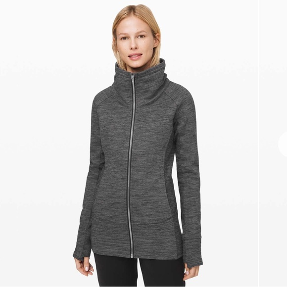 lululemon athletica Jackets & Blazers - Lululemon Radiant Jacket II Heathered Core Dark Grey 6 Small Cotton Fleece Zip